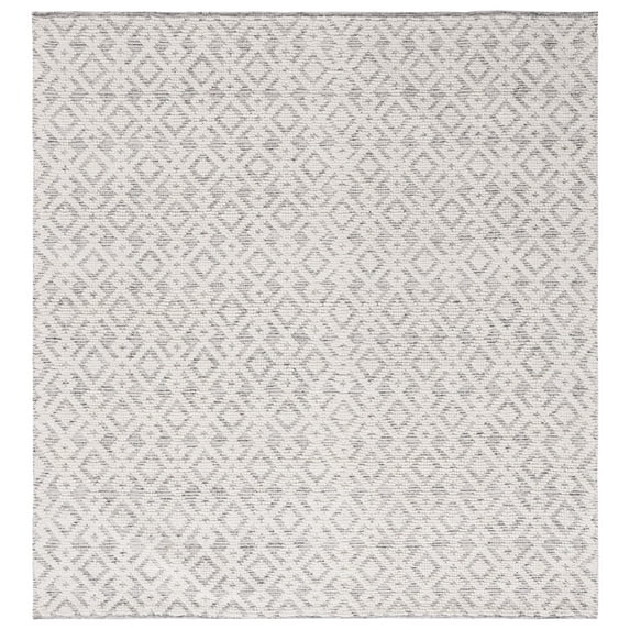 SAFAVIEH Vermont Simone Geometric Area Rug, Ivory/Grey, 6' x 6' Square