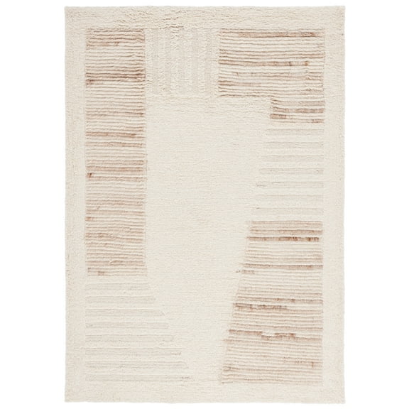 SAFAVIEH Vermont Teague Solid Area Rug, Ivory/Beige, 4' x 6'