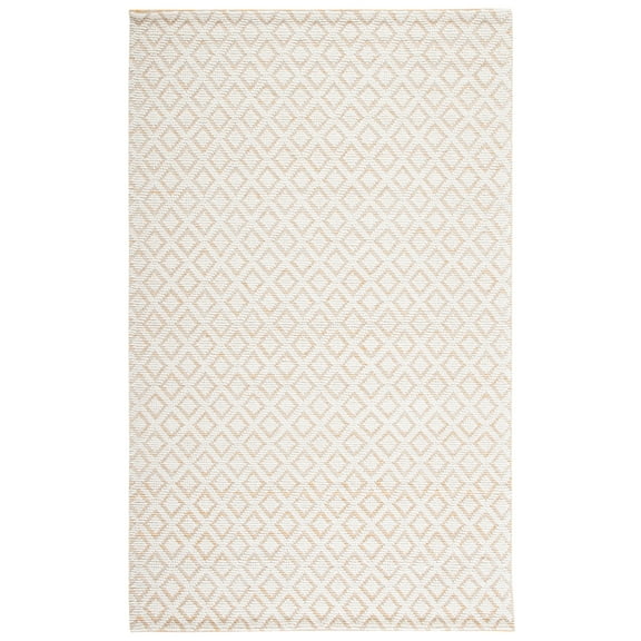 SAFAVIEH Vermont Thurstan Geometric Wool Area Rug, 6' x 9', Ivory/Gold