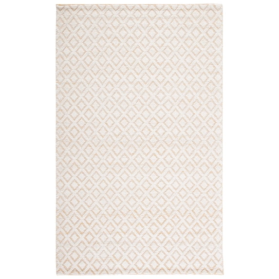 SAFAVIEH Vermont Thurstan Geometric Wool Area Rug, 6' x 9', Ivory/Gold