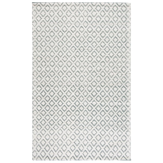 SAFAVIEH Vermont Thurstan Geometric Wool Area Rug, 6' x 9', Ivory/Green