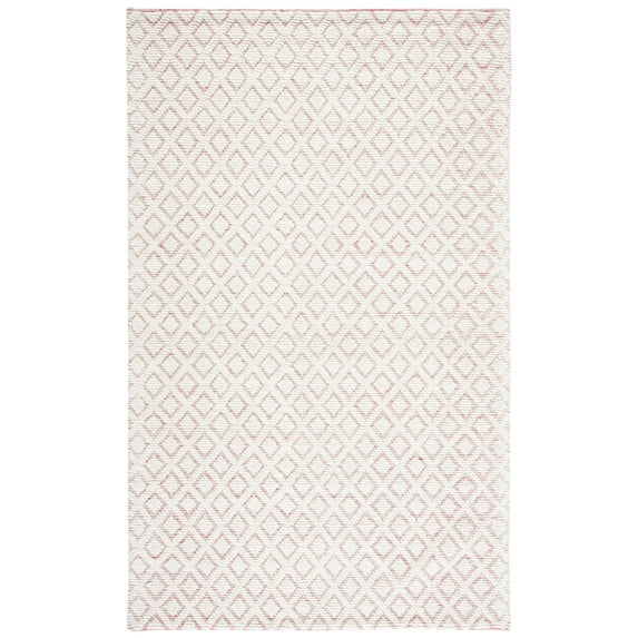SAFAVIEH Vermont Thurstan Geometric Wool Area Rug, 6' x 9', Ivory/Red