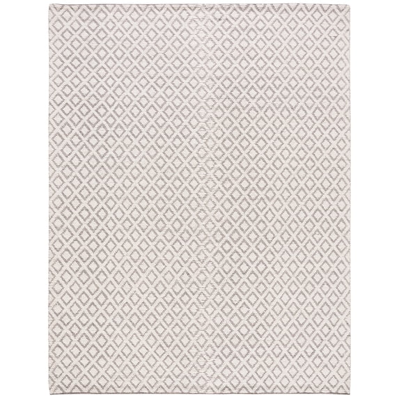 SAFAVIEH Vermont Thurstan Geometric Wool Area Rug, 9' x 12', Ivory/Brown