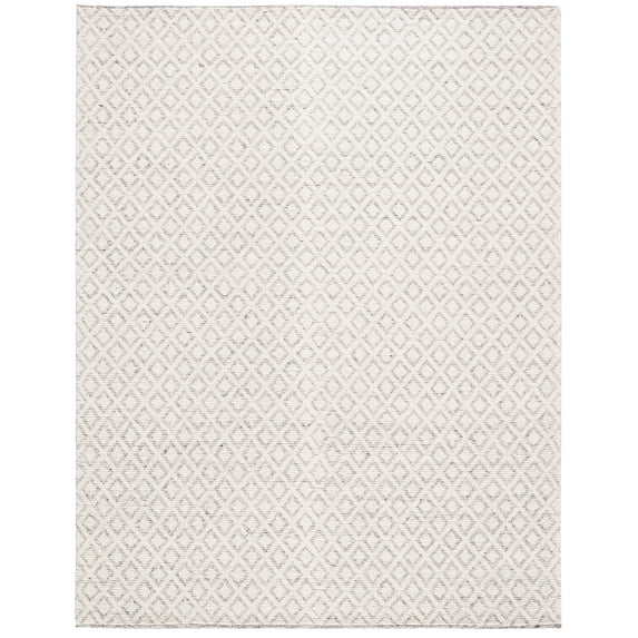 SAFAVIEH Vermont Thurstan Geometric Wool Area Rug, 9' x 12', Ivory/Grey