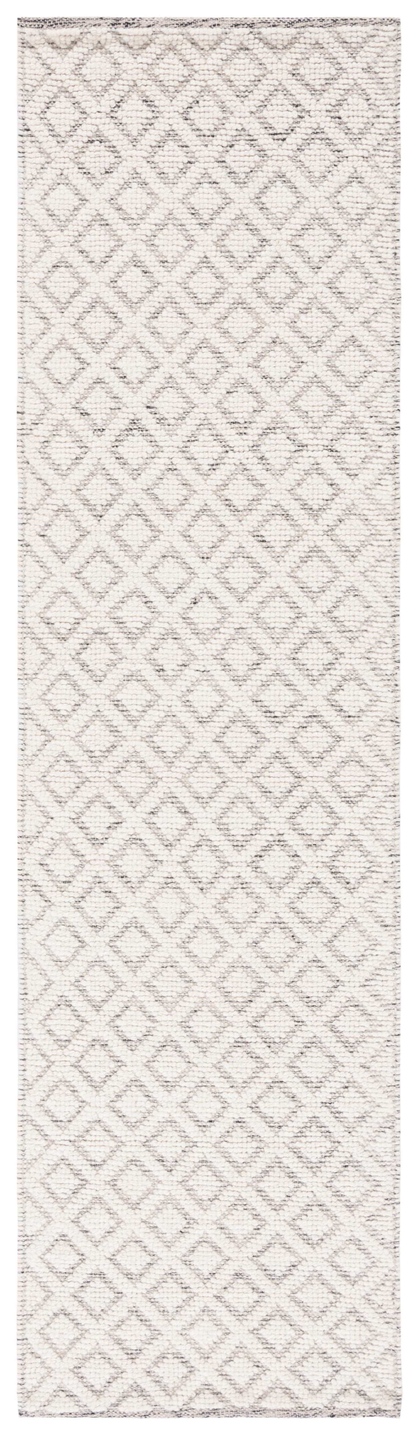 SAFAVIEH Vermont Thurstan Geometric Wool Runner Rug, Ivory/Grey, 2'3" x 8'