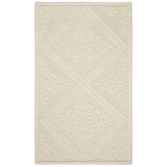 SAFAVIEH Vermont Trinity Floral Geometric Wool Area Rug, Ivory, 3' x 5'