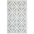 thumbnail image 1 of SAFAVIEH Vermont Trinity Floral Geometric Wool Area Rug, Ivory/Blue, 4' x 6', 1 of 9
