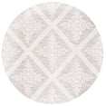 thumbnail image 1 of SAFAVIEH Vermont Trinity Floral Geometric Wool Area Rug, Ivory/Grey, 6' x 6' Round, 1 of 8