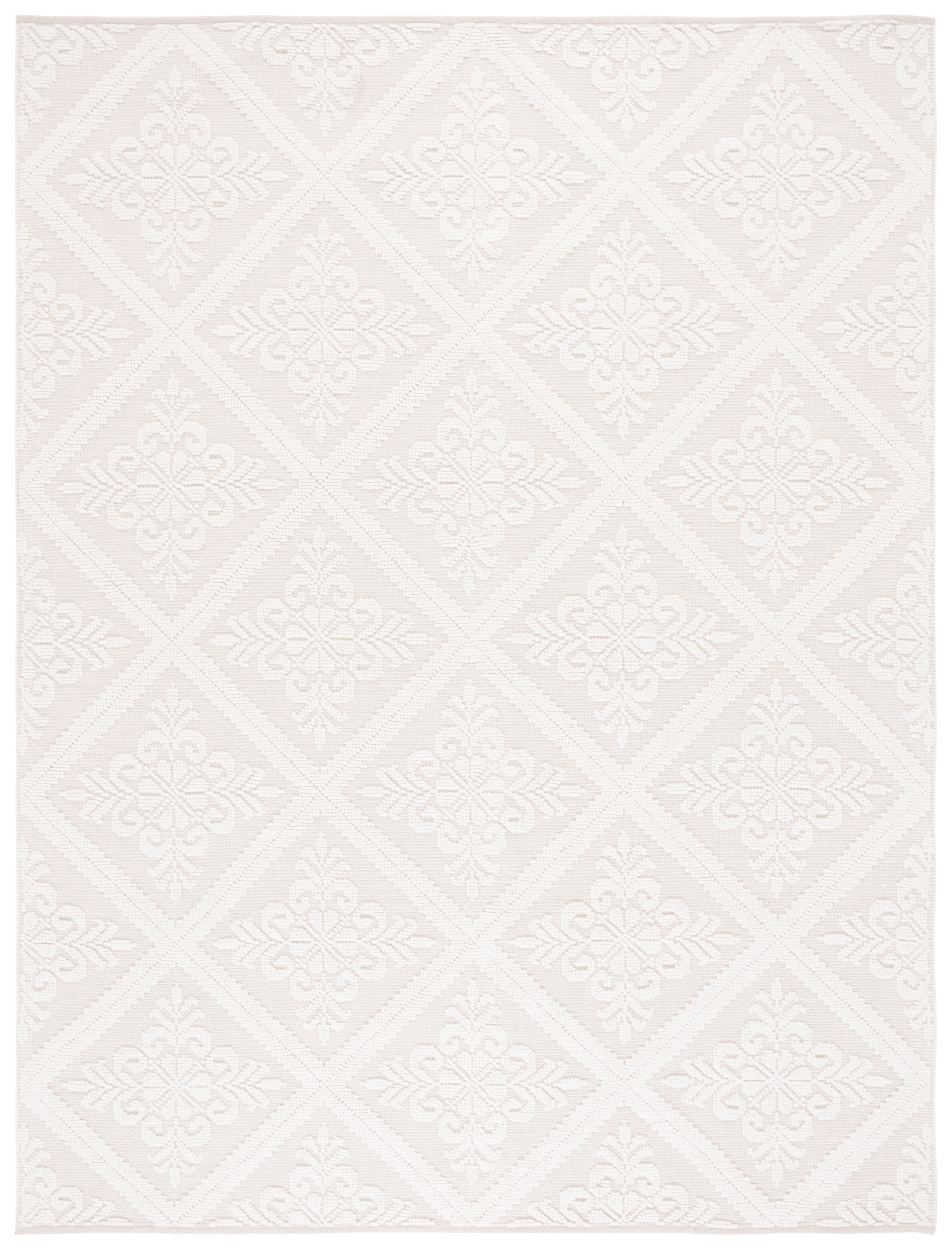 Ivory Handwoven Wool and Cotton 10' x 14' Area Rug