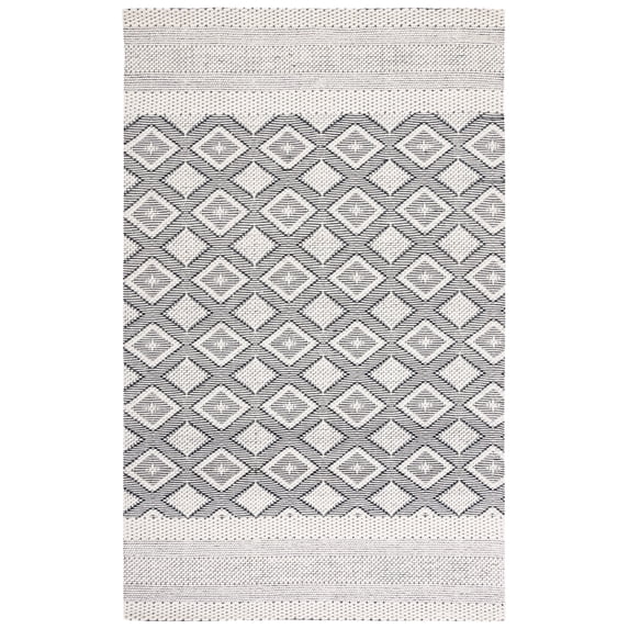 SAFAVIEH Vermont Weldon Trellis Area Rug, Ivory/Black, 8' x 10'