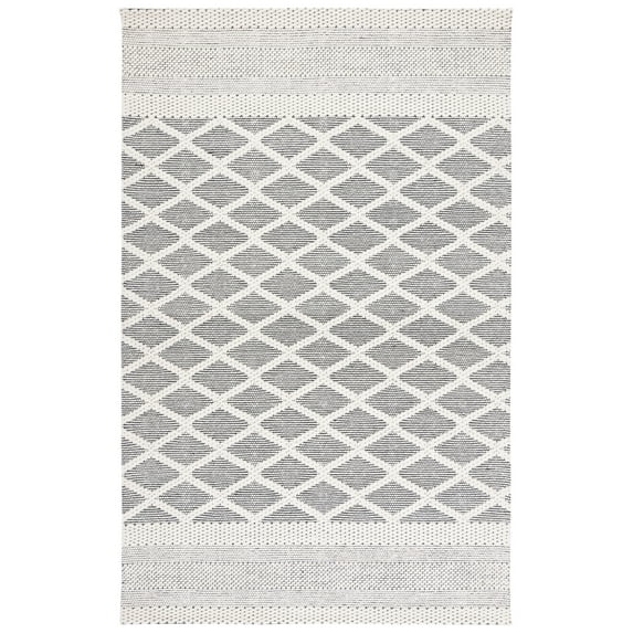 SAFAVIEH Vermont Wendell Trellis Area Rug, Ivory/Black, 3' x 5'