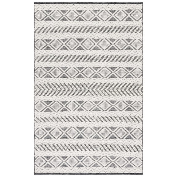 SAFAVIEH Vermont Wenona Aztec Area Rug, Ivory/Black, 5' x 8'