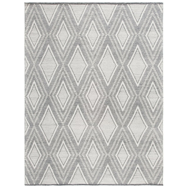 SAFAVIEH Vermont Wesley Ogee Area Rug, Ivory/Navy, 8' x 10'