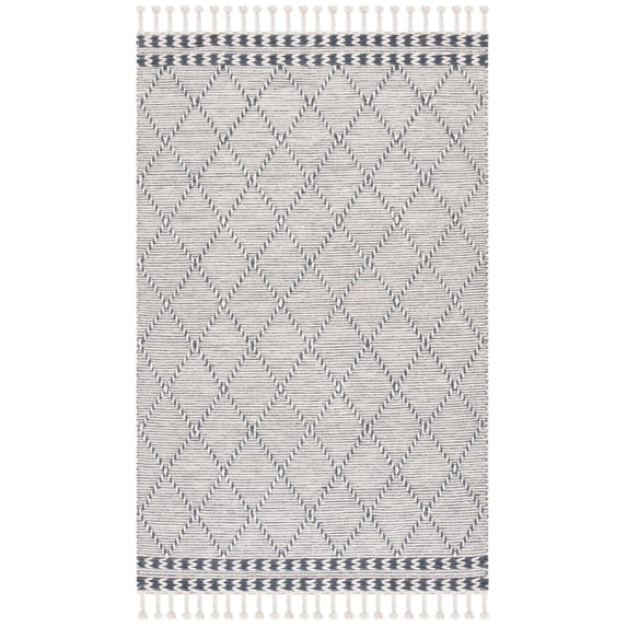 SAFAVIEH Vermont Westley Trellis Area Rug, Ivory/Denim, 4' x 6'