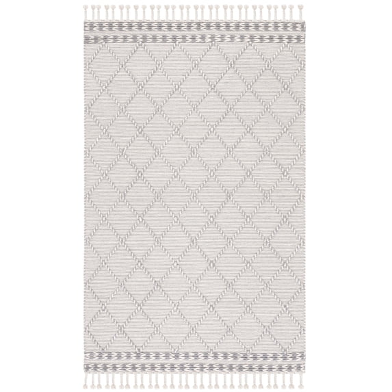 SAFAVIEH Vermont Westley Trellis Area Rug, Ivory/Grey, 5' x 8'