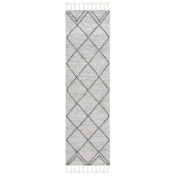 SAFAVIEH Vermont Weston Trellis Runner Rug, Ivory/Black, 2'3" x 8'