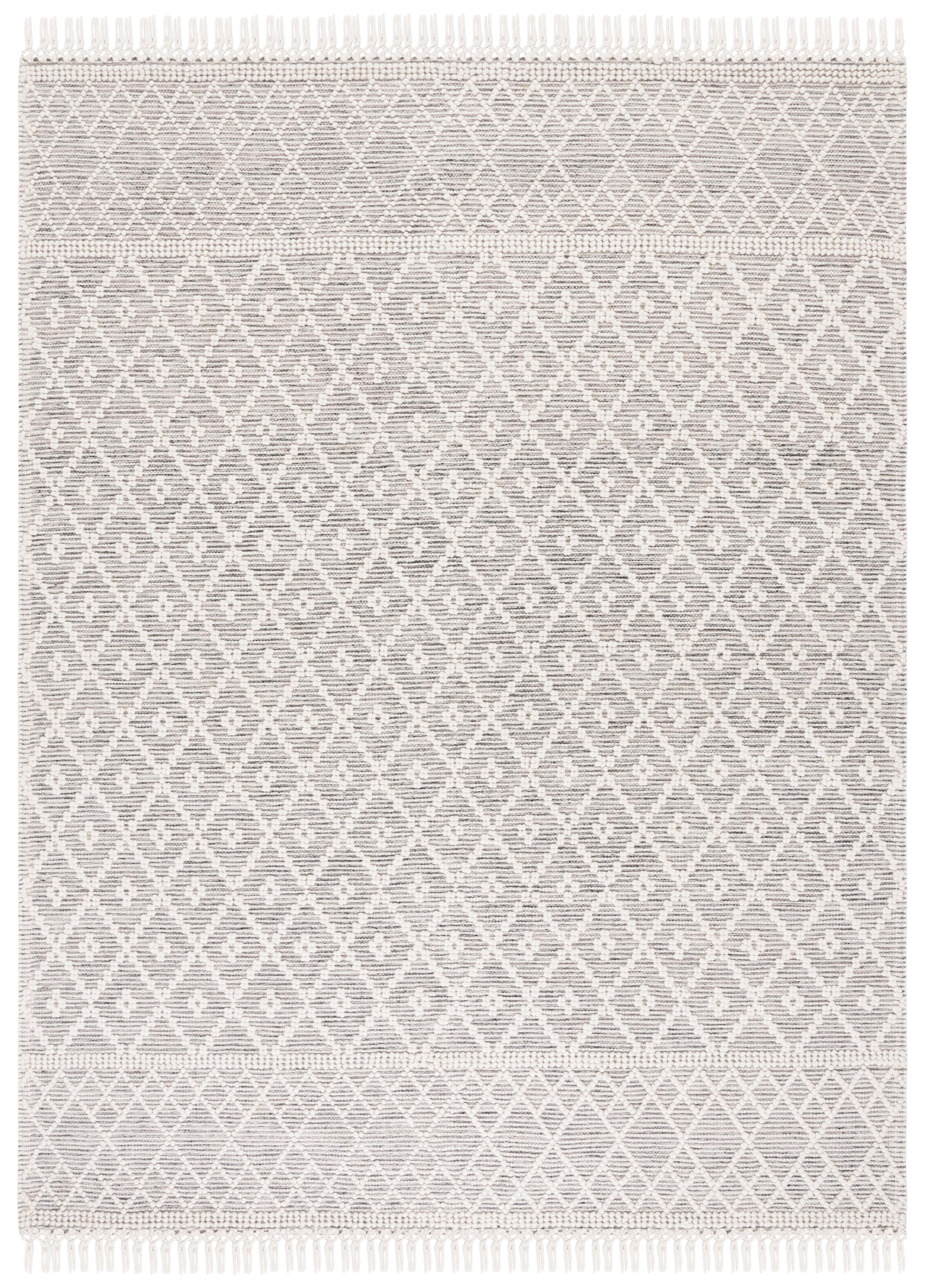 Hand-Knotted Ivory Wool-Cotton Blend 8' x 10' Area Rug
