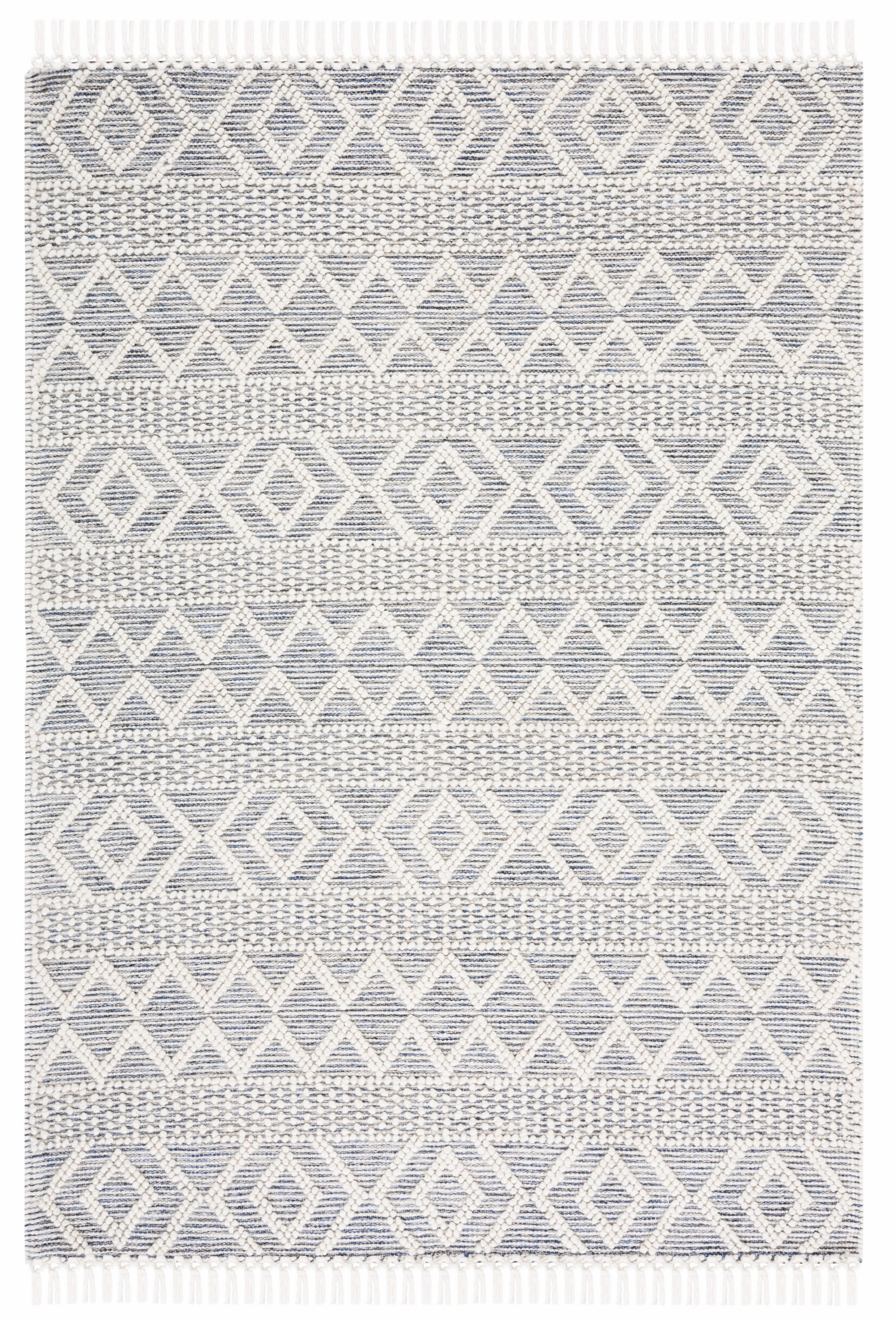 SAFAVIEH Vermont Wichita Aztec Area Rug, Ivory/Blue, 5' x 8'