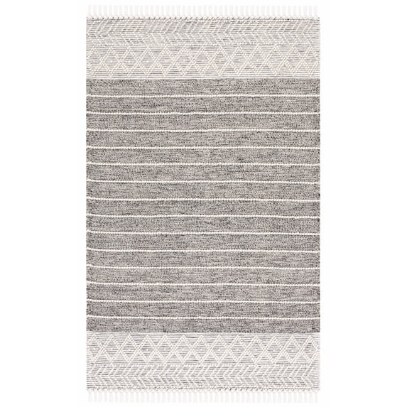 SAFAVIEH Vermont Wilfreda Aztec Area Rug, Black/Ivory, 3' x 5'
