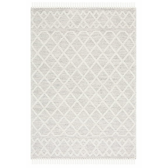 SAFAVIEH Vermont Willard Trellis Area Rug, Black/Ivory, 5' x 8'