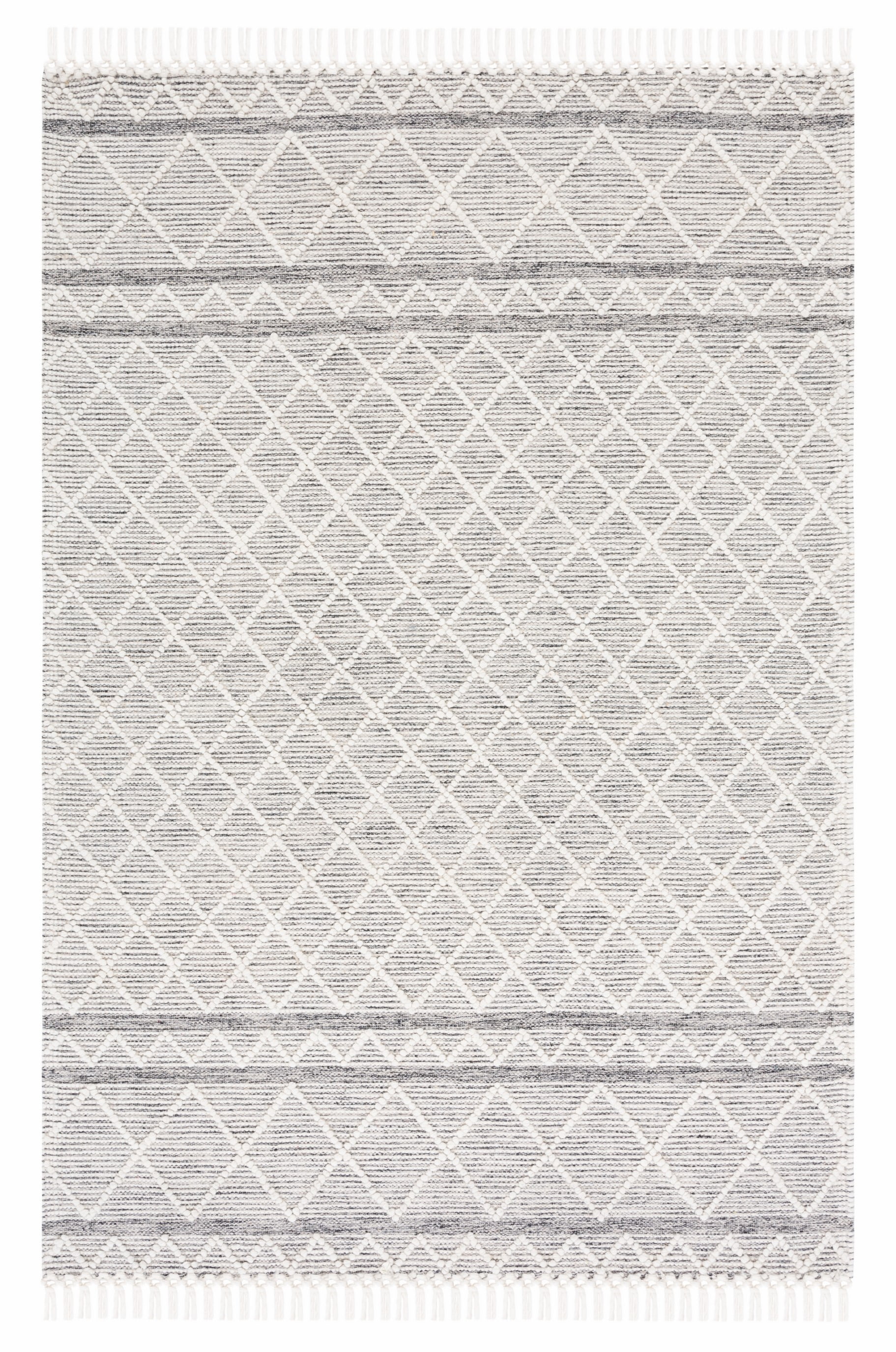 SAFAVIEH Vermont William Trellis Area Rug, Grey/Ivory, 4' x 6'
