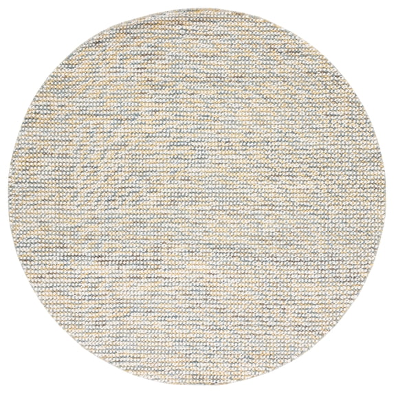 SAFAVIEH Vermont Windsor Solid Area Rug, Dark Gold/Blue, 6' x 6' Round