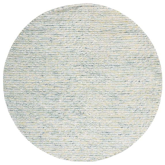 SAFAVIEH Vermont Windsor Solid Area Rug, Ivory/Blue, 6' x 6' Round