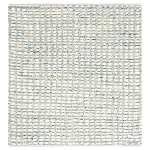 SAFAVIEH Vermont Windsor Solid Area Rug, Ivory/Blue, 6' x 6' Square