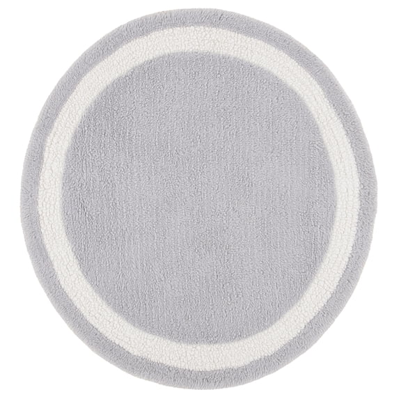 SAFAVIEH Vermont Winslow Modern Area Rug, Grey/Ivory, 3' x 3' Round