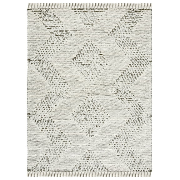 SAFAVIEH Vermont Winthrop Chevron Area Rug, Ivory/Green, 8' x 10'