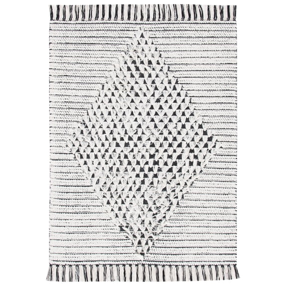 SAFAVIEH Vermont Winton Modern Area Rug, Ivory/Black, 4' x 6'