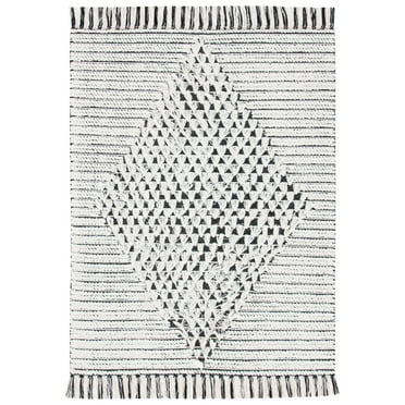 SAFAVIEH Vermont Winton Modern Area Rug, Ivory/Black, 5' x 8'