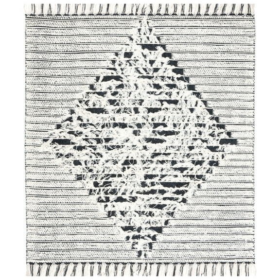 SAFAVIEH Vermont Winton Modern Area Rug, Ivory/Black, 6' x 6' Square