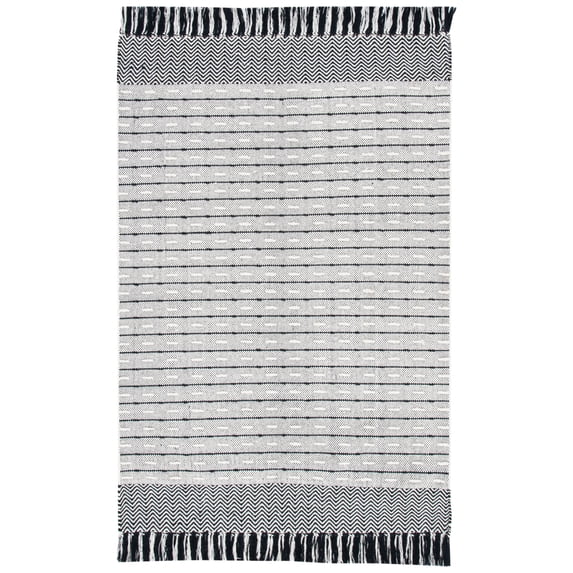 SAFAVIEH Vermont Wynonna Stripe Area Rug, Ivory/Black, 3' x 5'