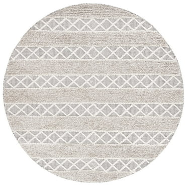 SAFAVIEH Vermont Wystan Trellis Area Rug, Beige/Ivory, 6' x 6' Round