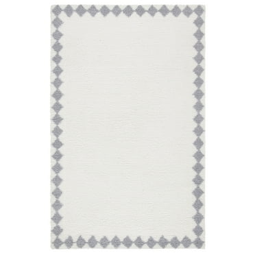 SAFAVIEH Vermont Xavior Solid Area Rug, Ivory/Grey, 5' x 8'