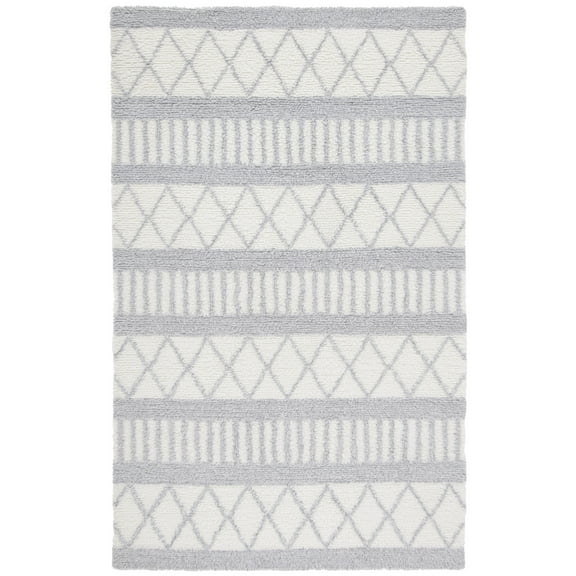 SAFAVIEH Vermont Xzavier Geometric Area Rug, Ivory/Grey, 5' x 8'