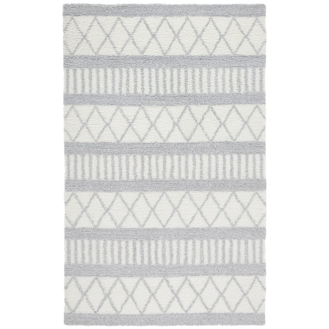 SAFAVIEH Vermont Xzavier Geometric Area Rug, Ivory/Grey, 6' x 9'