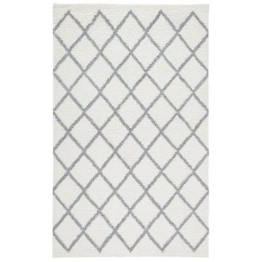SAFAVIEH Vermont Yadira Trellis Area Rug, Ivory/Grey, 5' x 8'