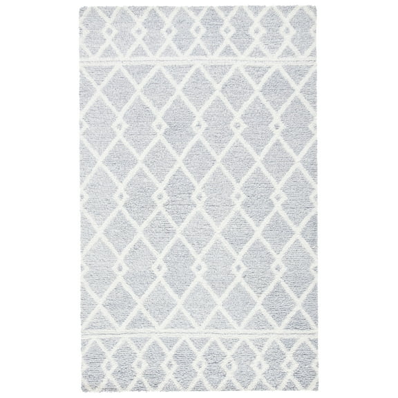 SAFAVIEH Vermont Yasim Ogee Area Rug, Grey/Ivory, 5' x 8'