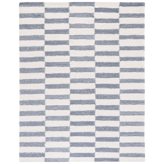 SAFAVIEH Vermont Yasmin Plaid Area Rug, Ivory/Grey, 8' x 10'