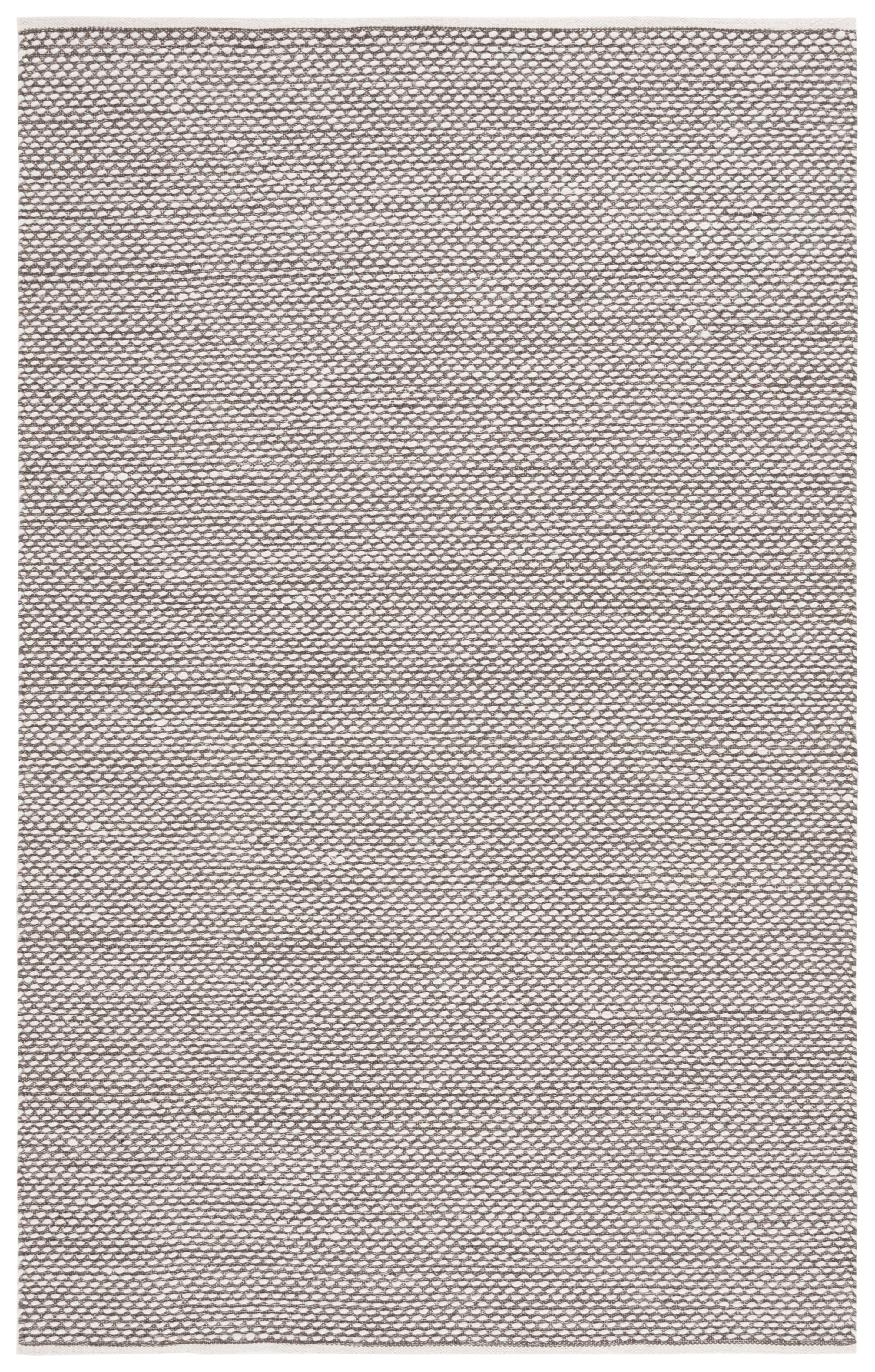 Vermont Brown Hand Woven Wool Area Rug 5' x 8'