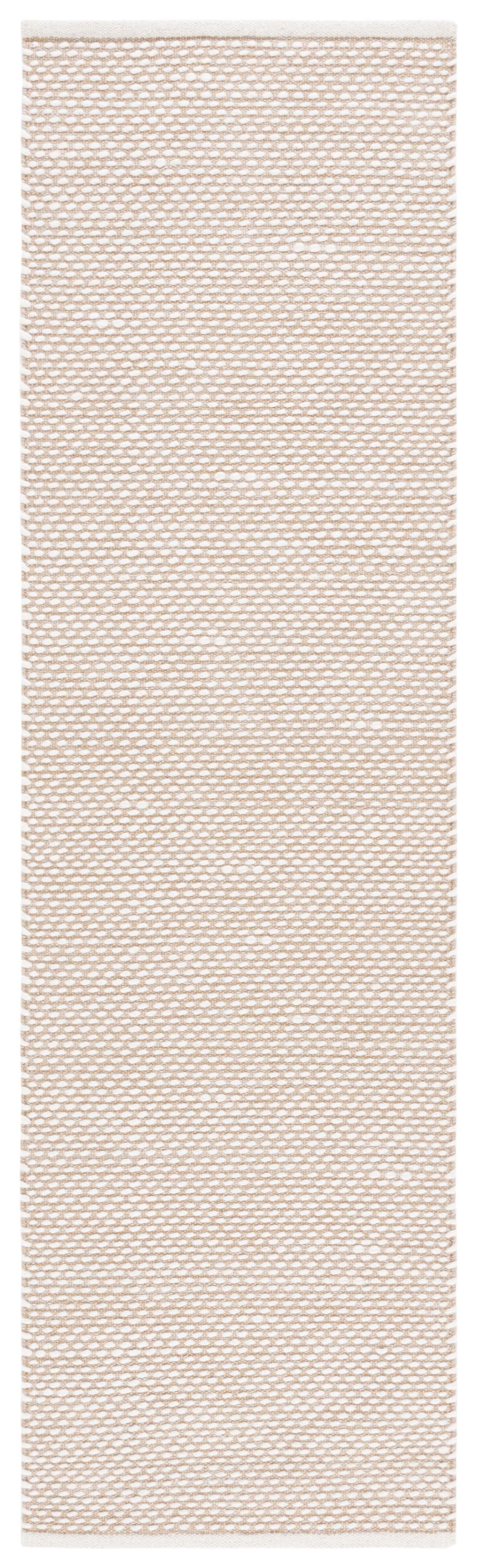 Beige Braided Hand-Tufted Wool Runner Rug 2'3" x 8'