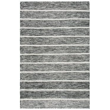 SAFAVIEH Vermont Zachariah Striped Area Rug, Black/Ivory, 3' x 5'