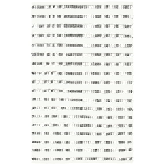 SAFAVIEH Vermont Zahara Striped Area Rug, Black/Ivory, 5' x 8'