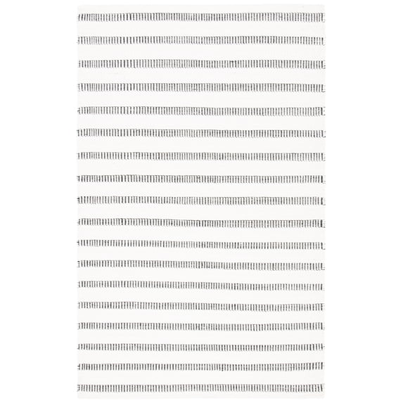 SAFAVIEH Vermont Zahara Striped Area Rug, Black/Ivory, 6' x 9'