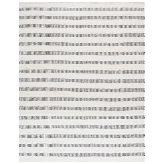 SAFAVIEH Vermont Zahara Striped Area Rug, Black/Ivory, 8' x 10'