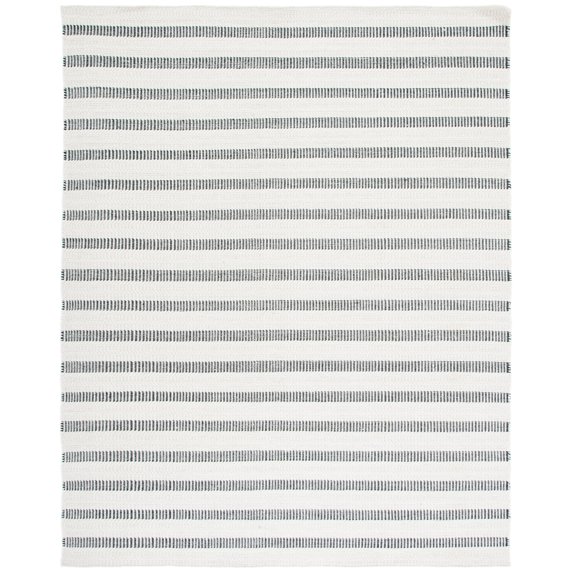 SAFAVIEH Vermont Zahara Striped Area Rug, Black/Ivory, 9' x 12'