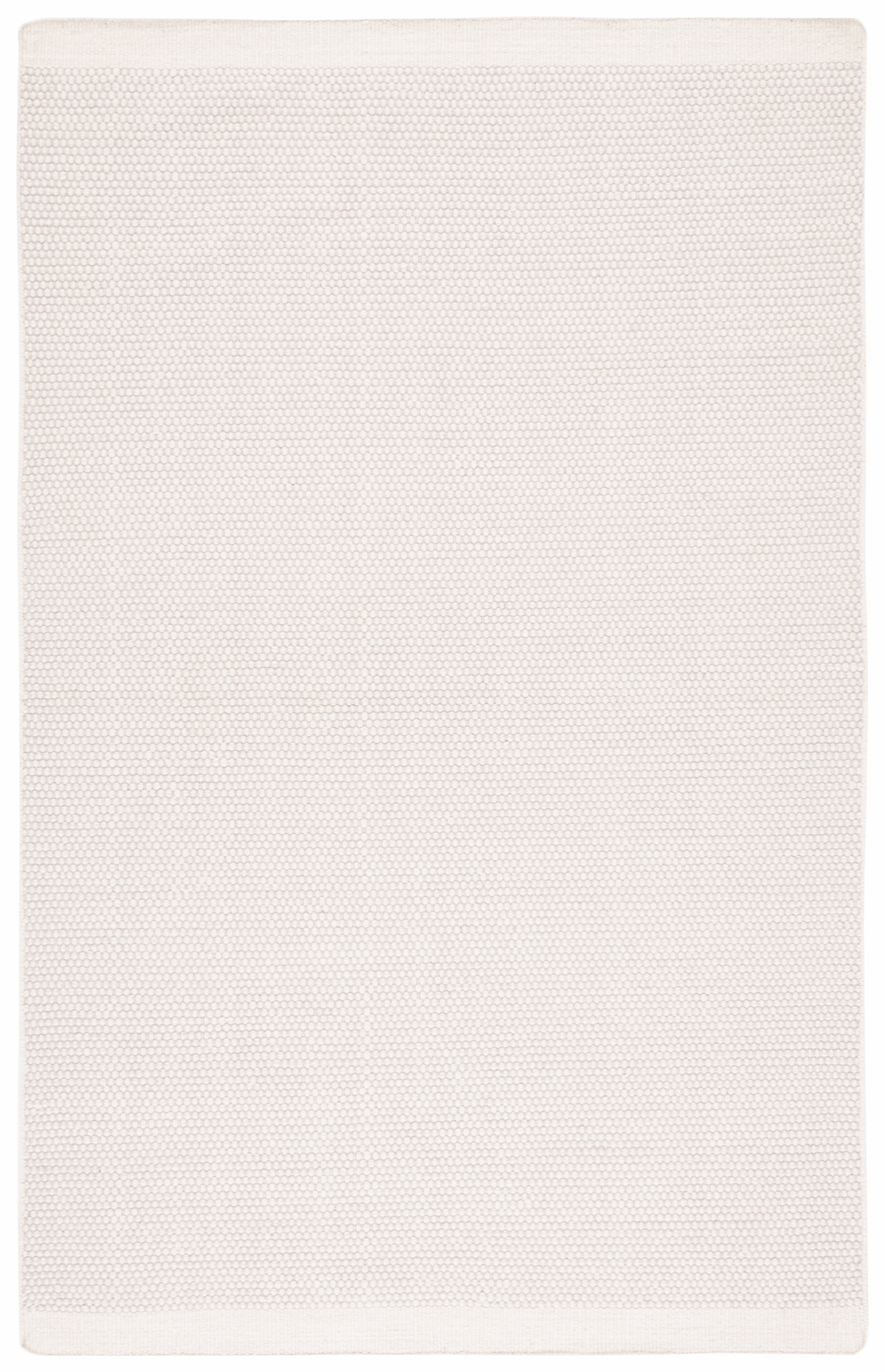 Ivory Flat Woven Wool Rectangular Accent Rug, 2' x 3'