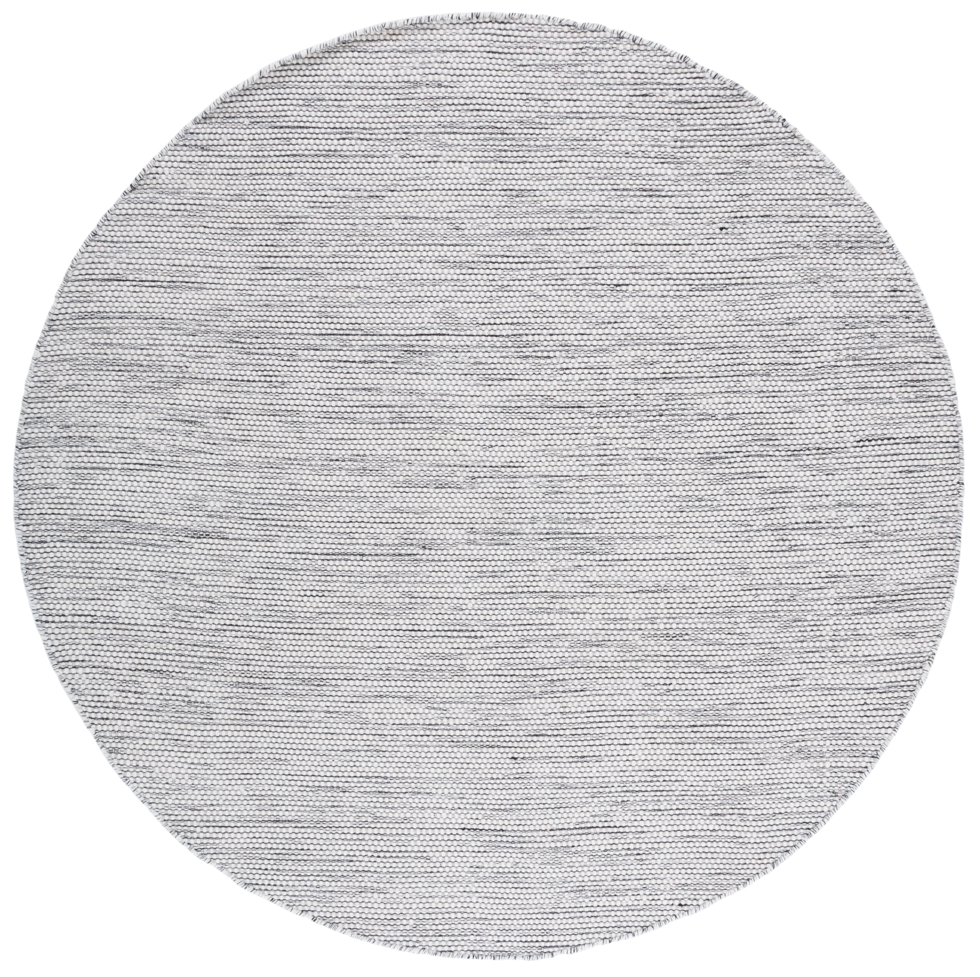 SAFAVIEH Vermont Zarif Distressed Dotted Area Rug, Ivory/Black, 7' x 7' Round